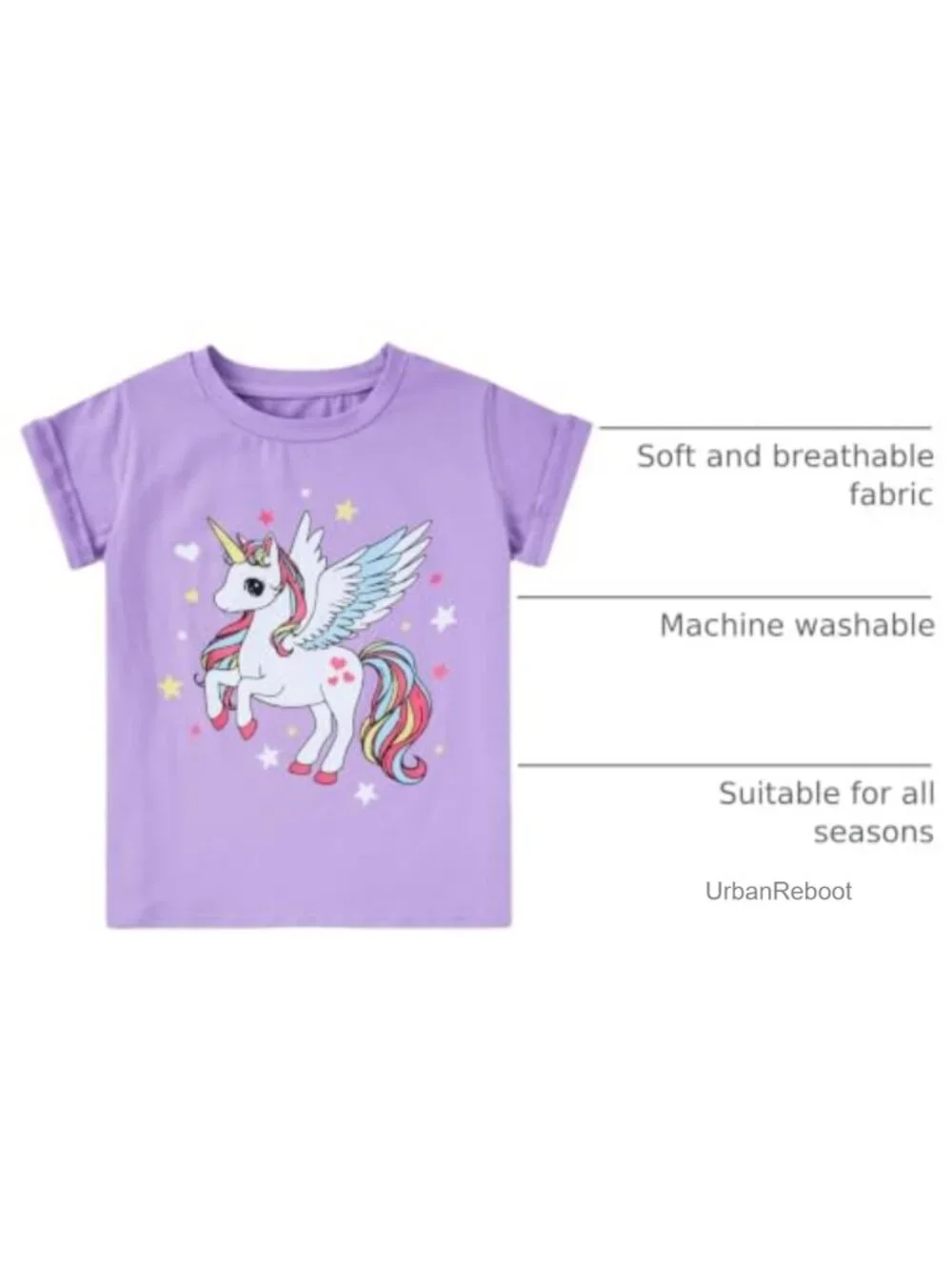 Toddler Girls Cotton Blend Graphic Tee, Short Sleeve Crew Neck, 2-8 Years